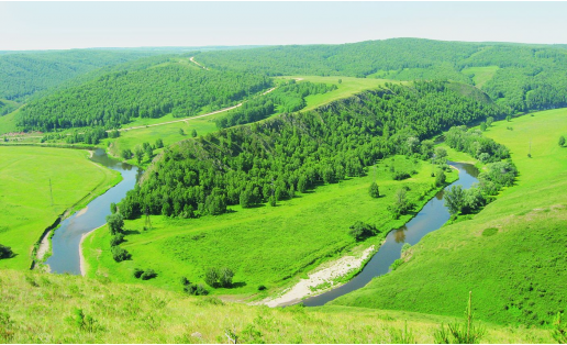 Река Сакмара. Хайбуллинский р-н Sakmara River. Khaybillinsky Raion