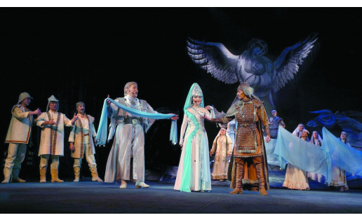 Фолк группа "Ашкадар". Сцена из мюзикла “Легенды Урала”. 2018 A scene from the musical “Legends of the Urals”. 2018