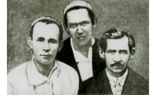 Башҡорт яҙыусылары Д.Юлтый, Х.К.Ибраһимов, М.Ғафури. 1933