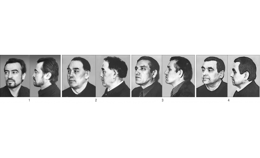 Башҡорттарҙың антропологик типтары: 1 — көньяҡ‑көнсығыш башҡорттары; 2 — төньяҡ‑көнсығыш башҡорттары; 3 — көньяҡ‑көнбайыш башҡорттары; 4 — төньяҡ‑көнбайыш башҡорттары