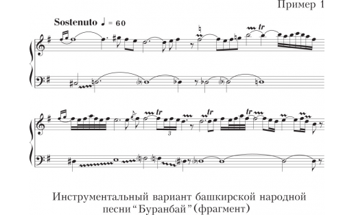 Инструментальный вариант башкирской народной песни “Буранбай” (фрагмент) Instrumental variant of “Buranbay” Bashkir ethnic song (fragment)