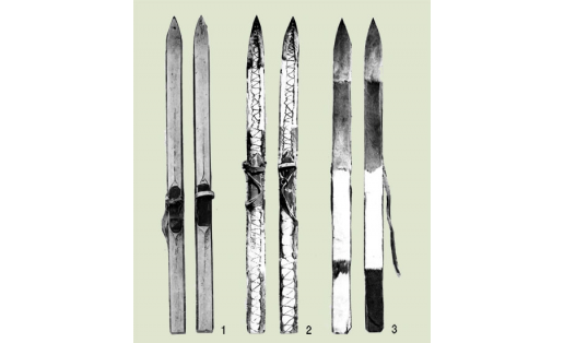 Лыжи: 1 – голицы; 2,3 – камусные лыжи Skis: 1 – plain; 2, 3 – camus skis