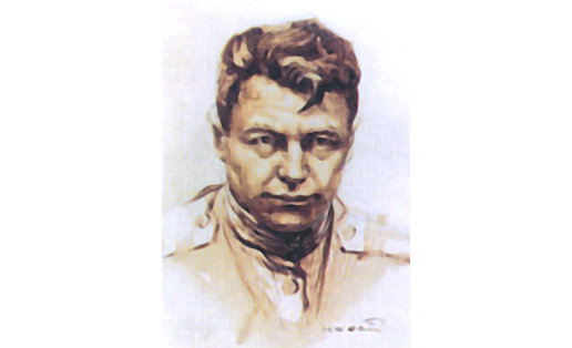 А.Т.Платонов. Автопортрет. Акварель. 1945. БГХМ A.T.Platonov. Self portrait. Watercolor. 1945. Bashkir State Art Museum