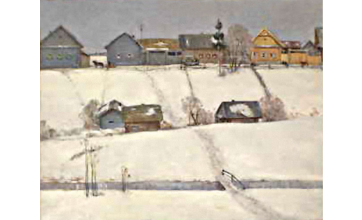 А.В.Храмов. Башкирская деревня. 1978. БГХМ