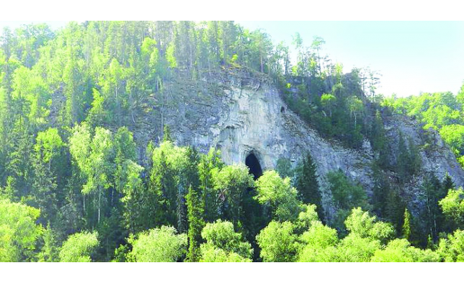 Киндерлинская пещера: вход; Kinderlinskaya cave: entrance