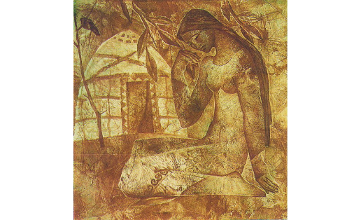 В.Д.Дианов. Диптих “Песня” (правая часть). Автолитография. 1968