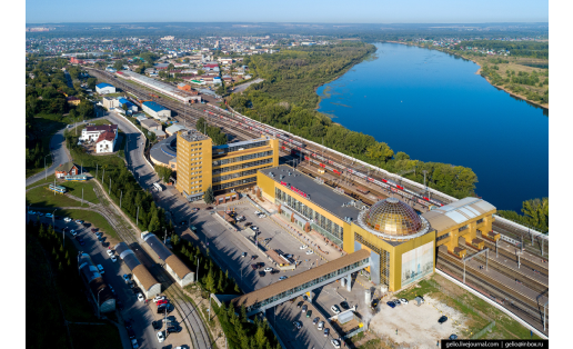 Город Уфа. Район железнодорожного вокзала.
