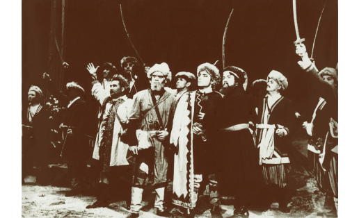 Сцена из оперы “Салават Юлаев” З.Г.Исмагилова. БГТОиБ, 1972