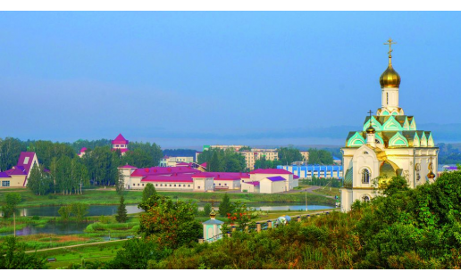 Свято-Вознесенский собор и санаторий “Красноусольск" в с.Курорта Гафурийского района Holy Ascension Cathedral and Health Resort Krasnousolsk in Selo Kurorta of Gafuriysky Raion