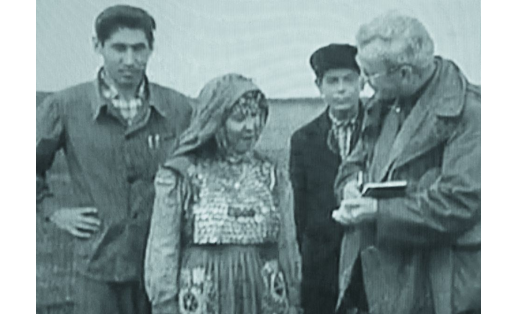 C.А. Галин, Ф.А. Надршина, Кирей Мэргэн в Cвердловской области. 1963 S.A. Galin, F.A. Nadrshina, Kireу Mergen in the Sverdlovsk region. 1963