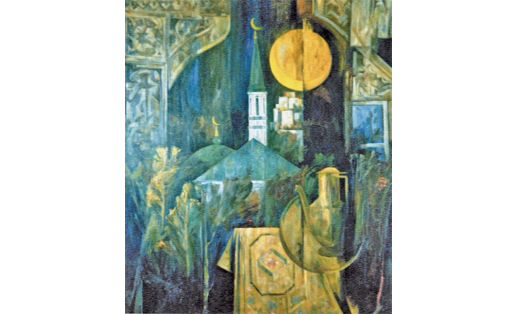 Вак. Г.Шайхетдинов. "Пятничный намаз". 1992. Башк. гос. художественный музей имени М.В.Нестерова
