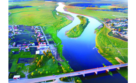 Река Ай. Село Месягутово The river Ay. Selo Mesyagutovo