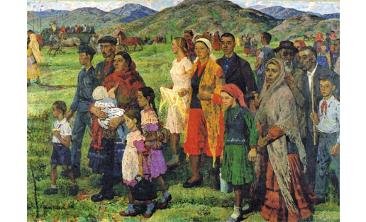 А.Ф.Лутфуллин. Башкирское Зауралье. На сабантуй. 1964. БГХМ