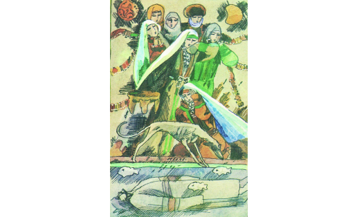 Ашкадар. Иллюстрация к одноимённой песне. Художник – А.А. Костин Ashkadar. The illustration for the same-titled song. Artist – A.A. Kostin
