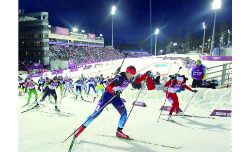 Олимпийсккие игры. Город Сочи, 2014. На дистанции О.Г.Вилухина; The Olympic Games. Sochi, 2014. O.G.Vilukhina on the course