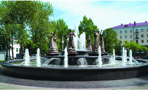 Х.М.Хабибрахманов. Фонтан “Семь девушек”. Уфа The Seven Girls fountain by Kh.M.Habibrakhmanov. Ufa