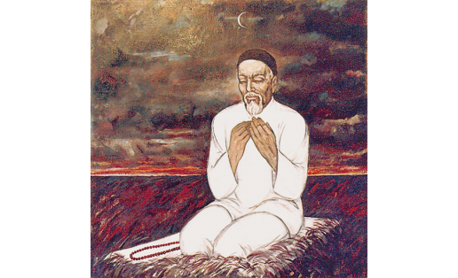 Р.Ф.Имашев. “Аҡмулла (Бала саҡ. Егет. Һуңғы доға)” триптихы. 2006. “Эрмитаж” картиналар галереяһы (Миәкә р‑ны Ҡырғыҙ‑Миәкә а.)