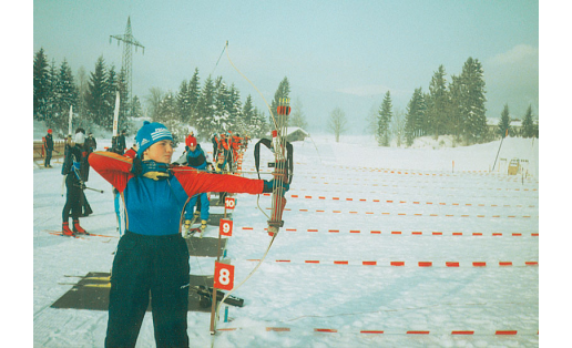 Ачери-биатлон буйынса донъя чемпионаты. Словения, 2002. Л.Ф. Яндуганова сығыш яһай