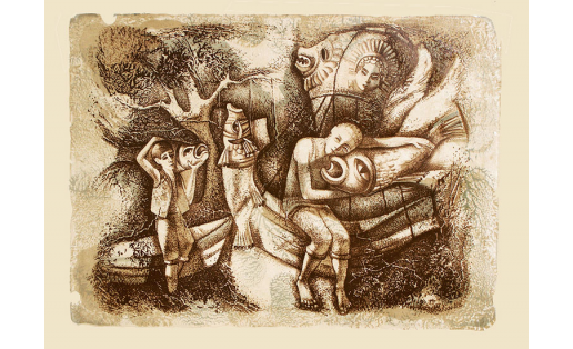 Р.Р.Маглиев. Полёт. Цв. автолитография. 2003. БГХМ