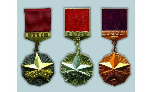 Знак “Молодой гвардеец пятилетки” 1—3-й степеней