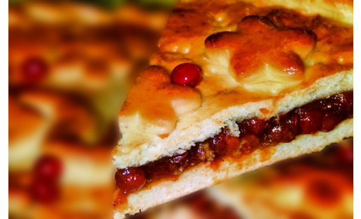 Пирог с калиной (мордовская кухня)
