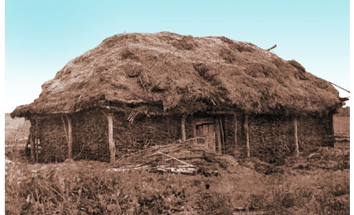 Хозяйственная постройка из плетня (д.Романовка Бижбулякского р‑на, 1969). К статье "Мордва".