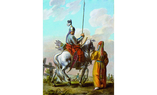 Башкирцы. Худ. – В.В.Мельников (с оригинала Е.М.Корнеева). Нач. 19 в. Bashkir People. Artist — V.V.Melnikov (from the original by E.M.Korneyev). Early 19th century
