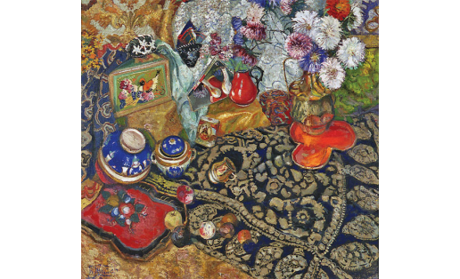 А.Э.Тюлькин. Натюрморт (Восточный натюрморт). 1920. Холст, темпера. БГХМ