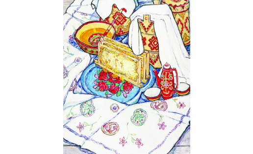 А.Х.Ситдикова. Аромат мёда. 1976. БГХМ A.Kh.Sitdikova. The aroma of honey. 1976. BSAM