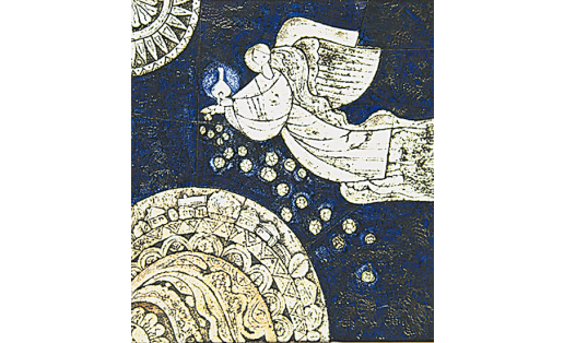 М.Н.Гульченко. Панно “Ночь”. Шамот, фарфор, глазури, окислы. 2004. БГХМ