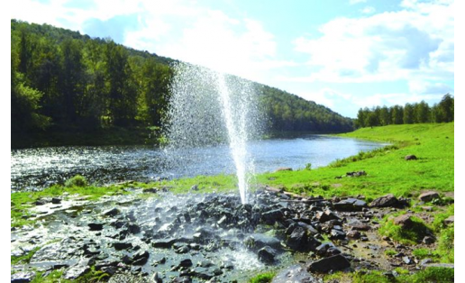 Кигинский район. Еланлинский артезианский фонтан на р.Ай Kiginsky Raion. Elanlin artesian fountain on the river Ai
