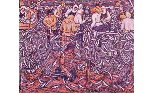 В.А.Позднов. Богатый улов. 1977. БГХМ