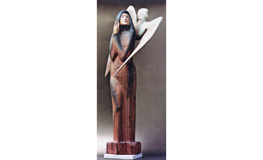 Н.А.Калинушкин. Благовещение. Дерево, роспись, мрамор. 1997 Annunciation by N.A.Kalinushkin. Wood, painting, marble. 1997