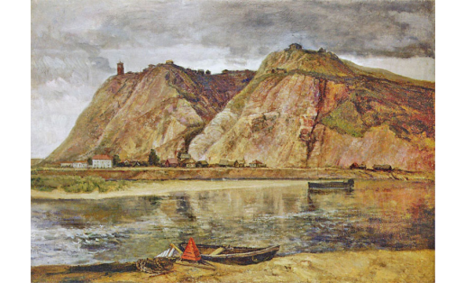 А.Э.Тюлькин. Өфө. Шихандар. Киндер, майлы буяу, темпера. 1953. БДХМ